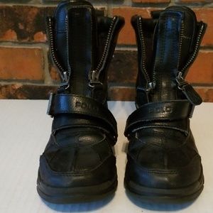 Polo Ralph Lauren Boys Black Colbert Mid Zip Boots